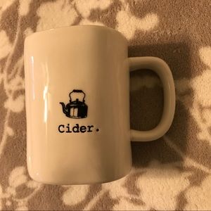 Rae Dunn Clay Cider Ceramic White Mug Cup