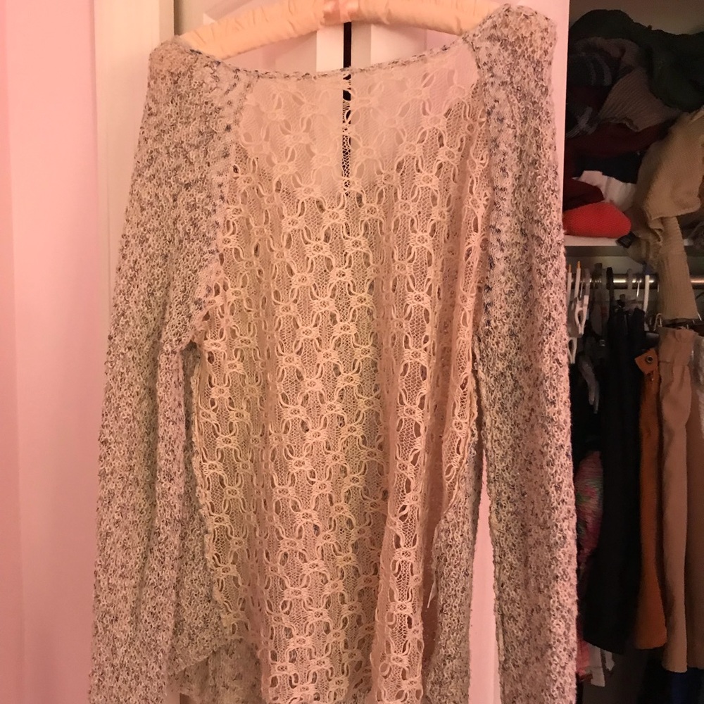 Sweater with open lace back