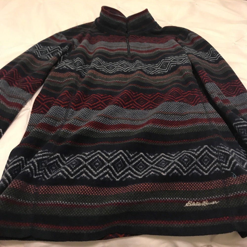 Eddie Bauer Half zip fleece sweater