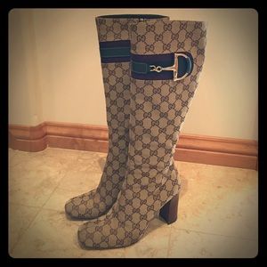 Authentic Gucci monogram boots