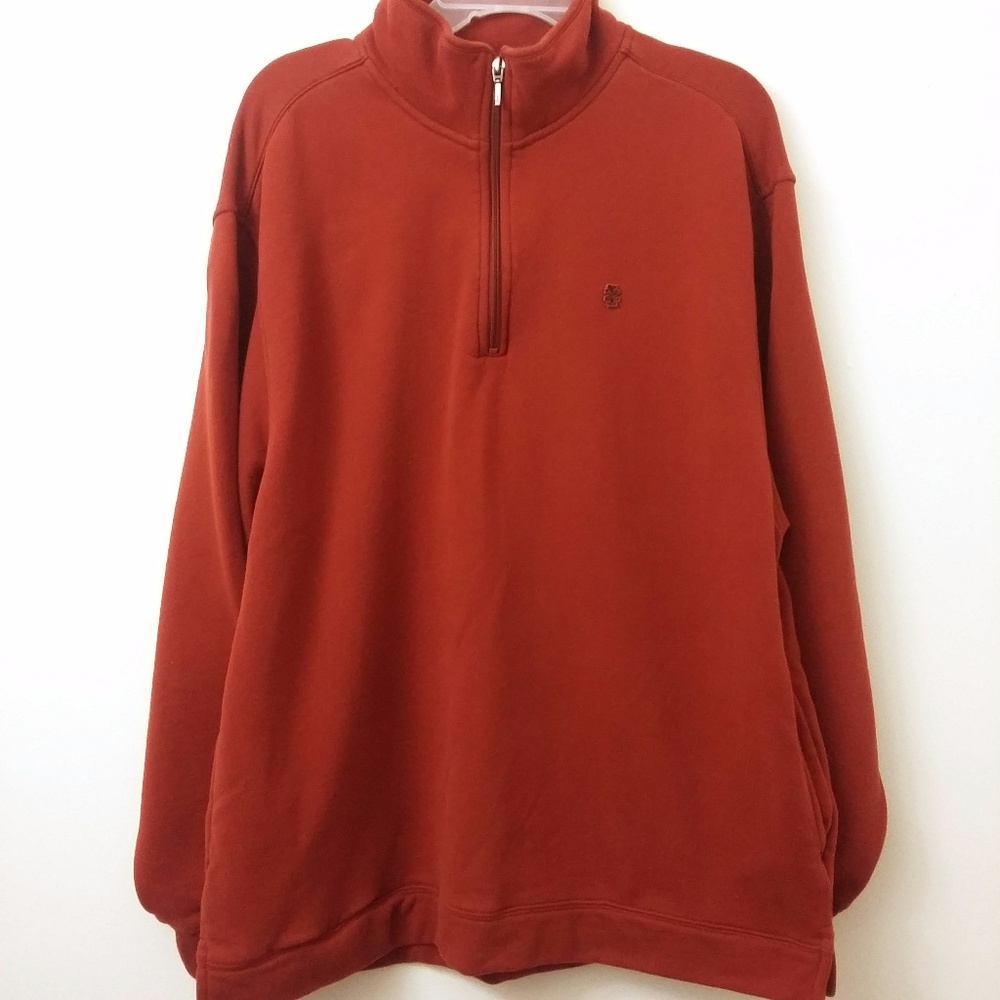 Izod Cotton Blend 1/4 Zip Pullover Jacket