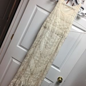 Lace High-low cream dress