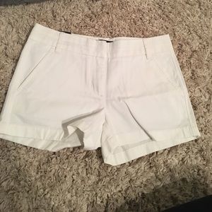 White J.Crew chino 3” inseam shorts