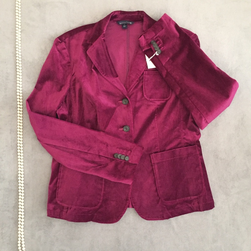 NWOT Lands’ End Velveteen Blazer