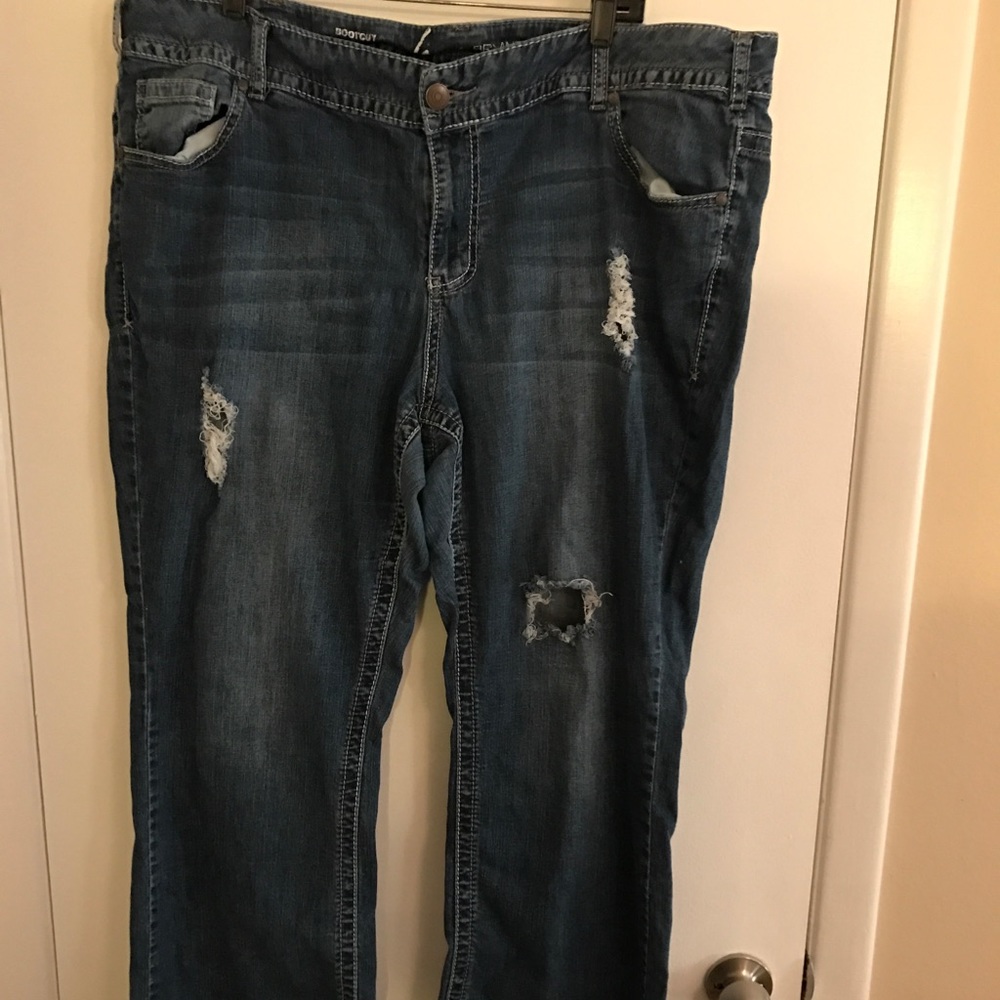 Lane Bryant distressed Bootcut Jeans