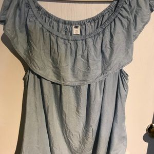 Off Shoulder Chambray type Top