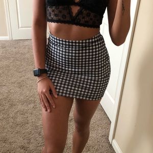 WINDSOR gingham bodycon skirt XS