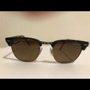 Clubmaster folding Ray-bans tortoise