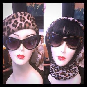 Pinup Black & Leopard vintage inspired Sunglasses