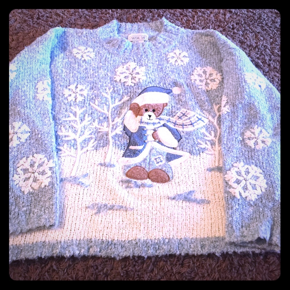 Winter Cozy Mandal Bay Teddy Bear Sweater XL