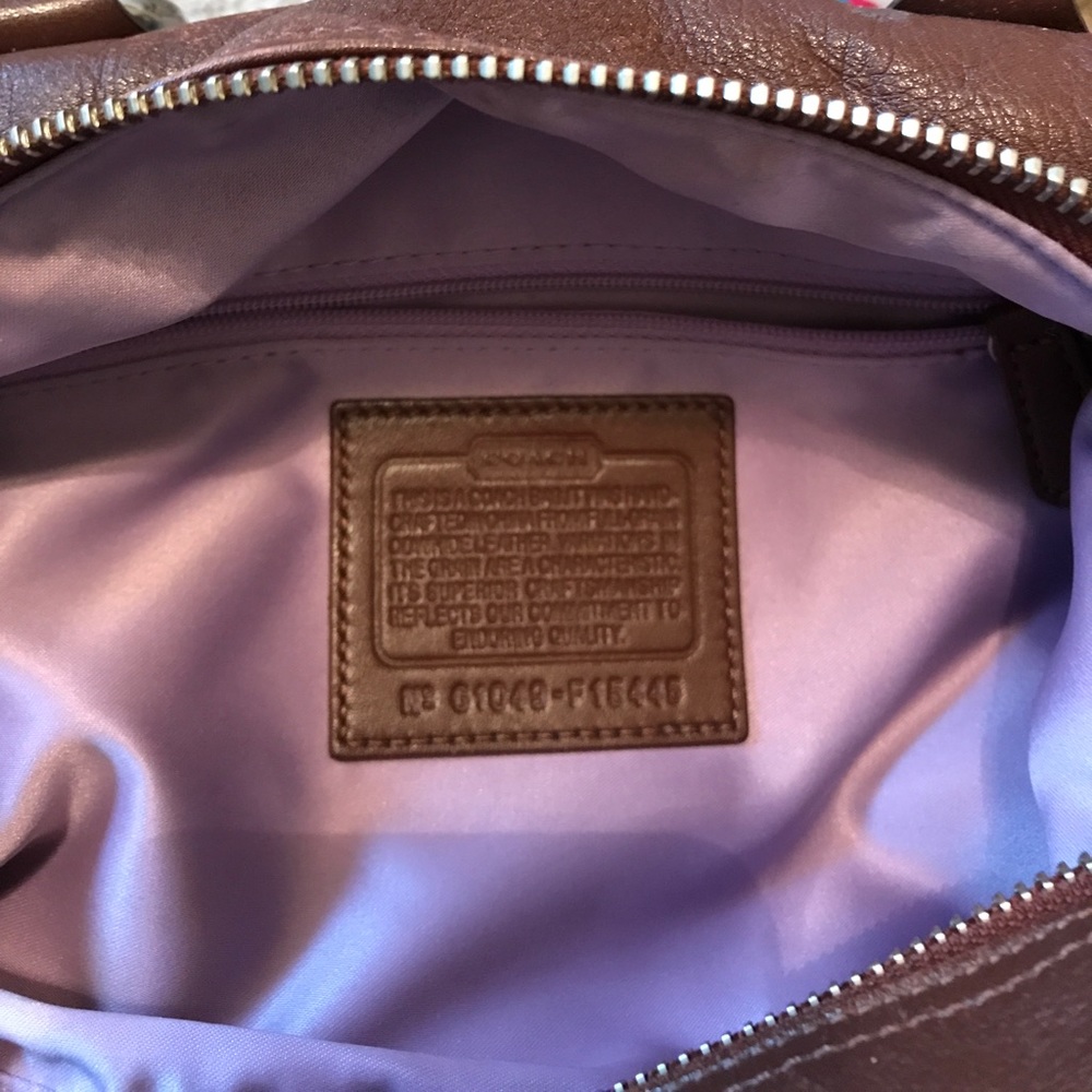 Coach brown satchel purse
