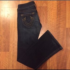 True religion low rise flare denim