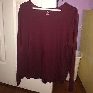 Burgundy long sleeve shirt