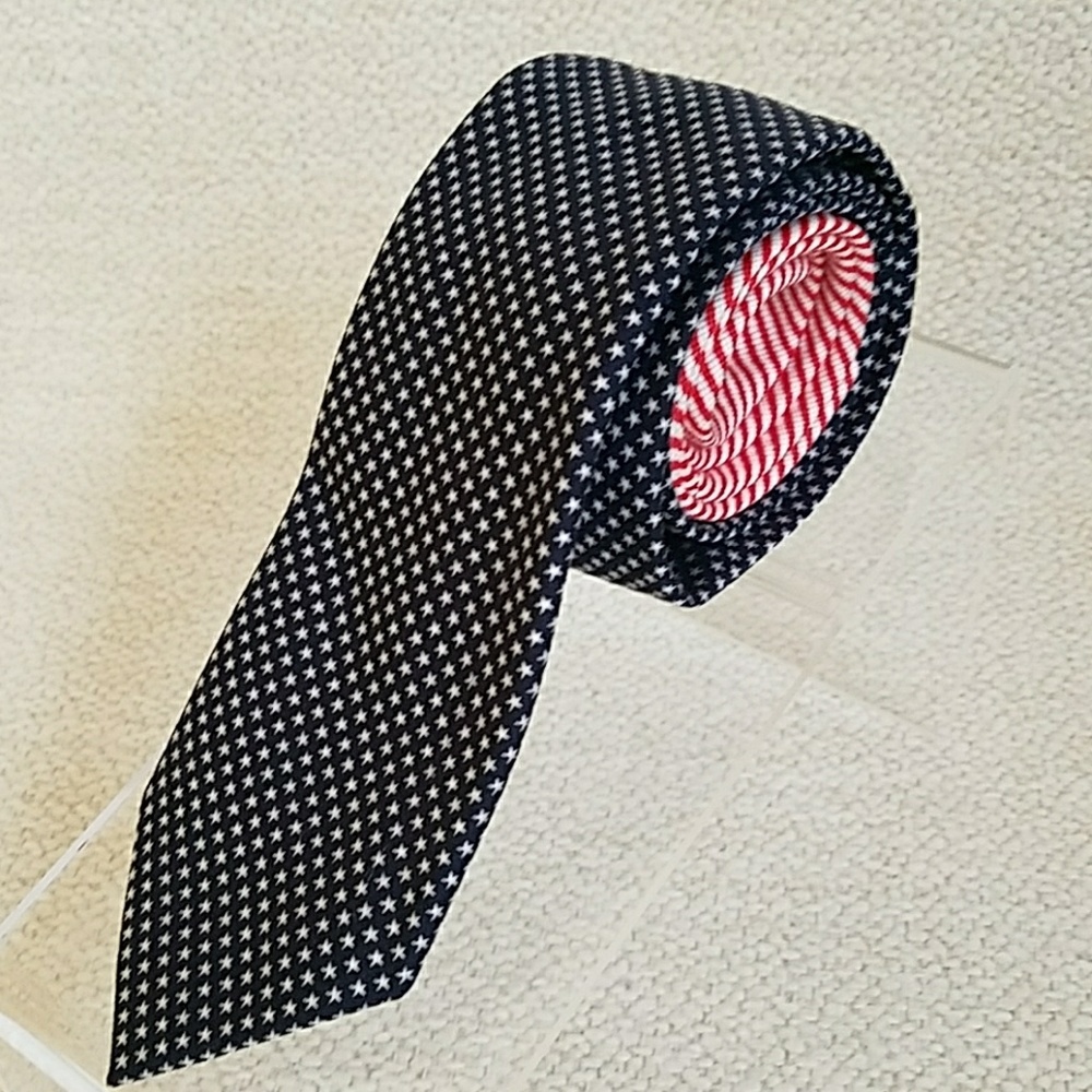 Merona patriotic red white and blue tie