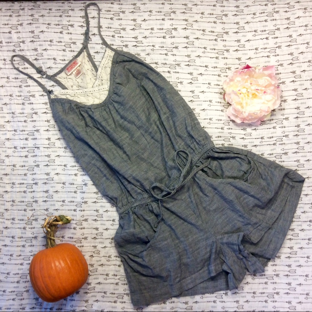 Gray Mossimo Romper XS