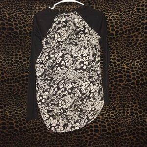 high low floral long sleeve