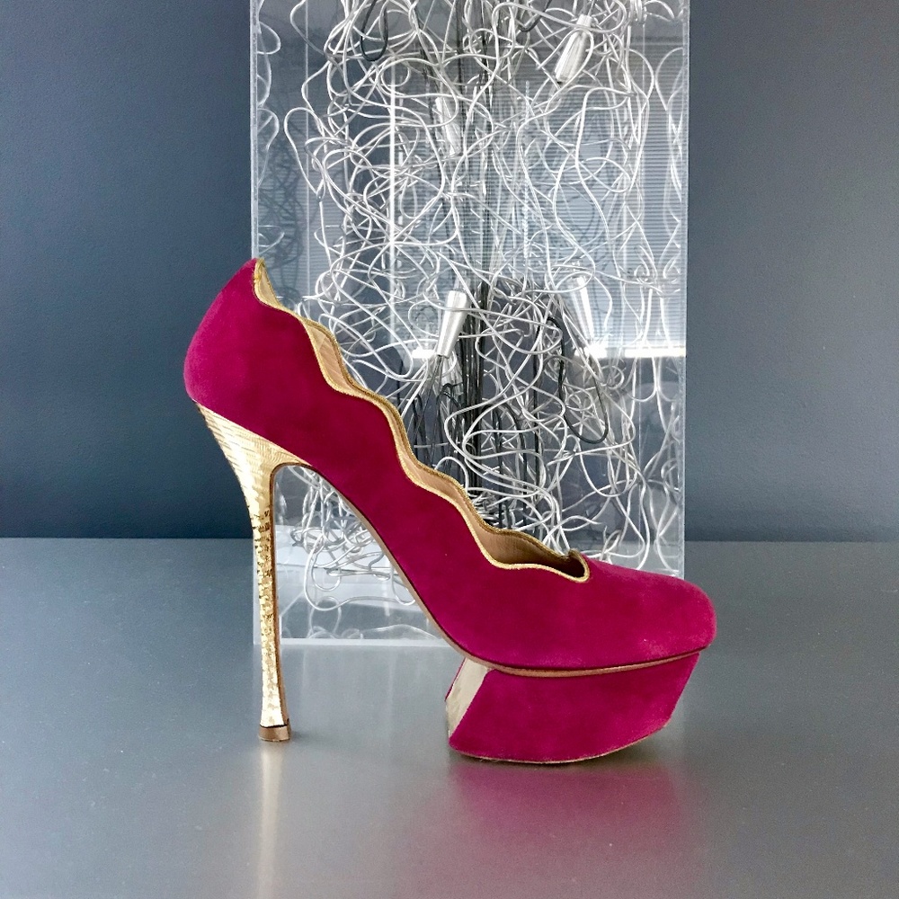 Nicholas Kirkwood Metallic Heel Platform Pump