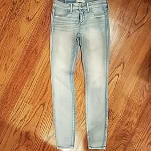 Light denim skinny jeans