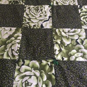 Succulent print blanket/quilt