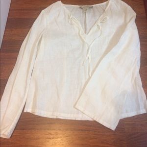 Banana Republic Bell Sleeve Linen Blouse