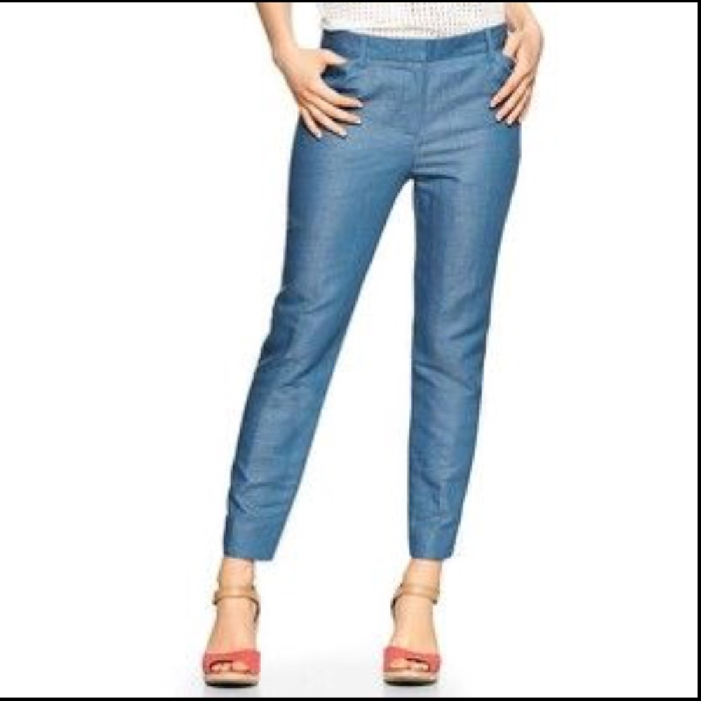 Gap slim cropped blue pants