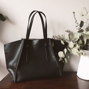 Vegan leather tote