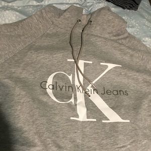 Grey Calvin Klein hoodie short sleeve