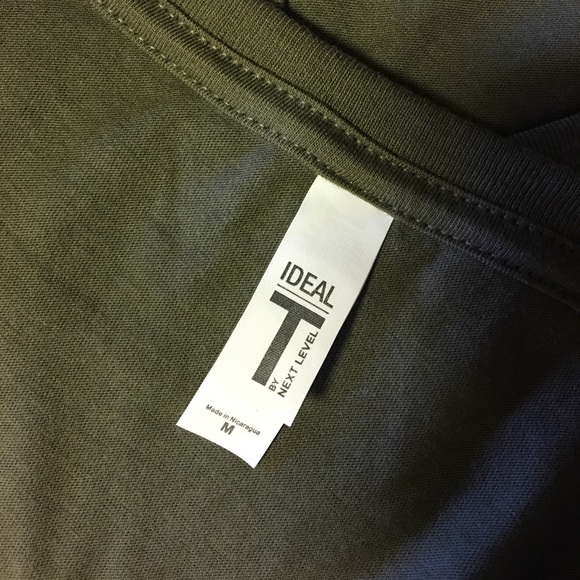 Next Level BLESSED GOLD S M Tee Shirt OLIVE - Picture 3 of 4