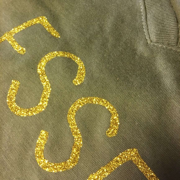 Next Level BLESSED GOLD S M Tee Shirt OLIVE - Picture 2 of 4