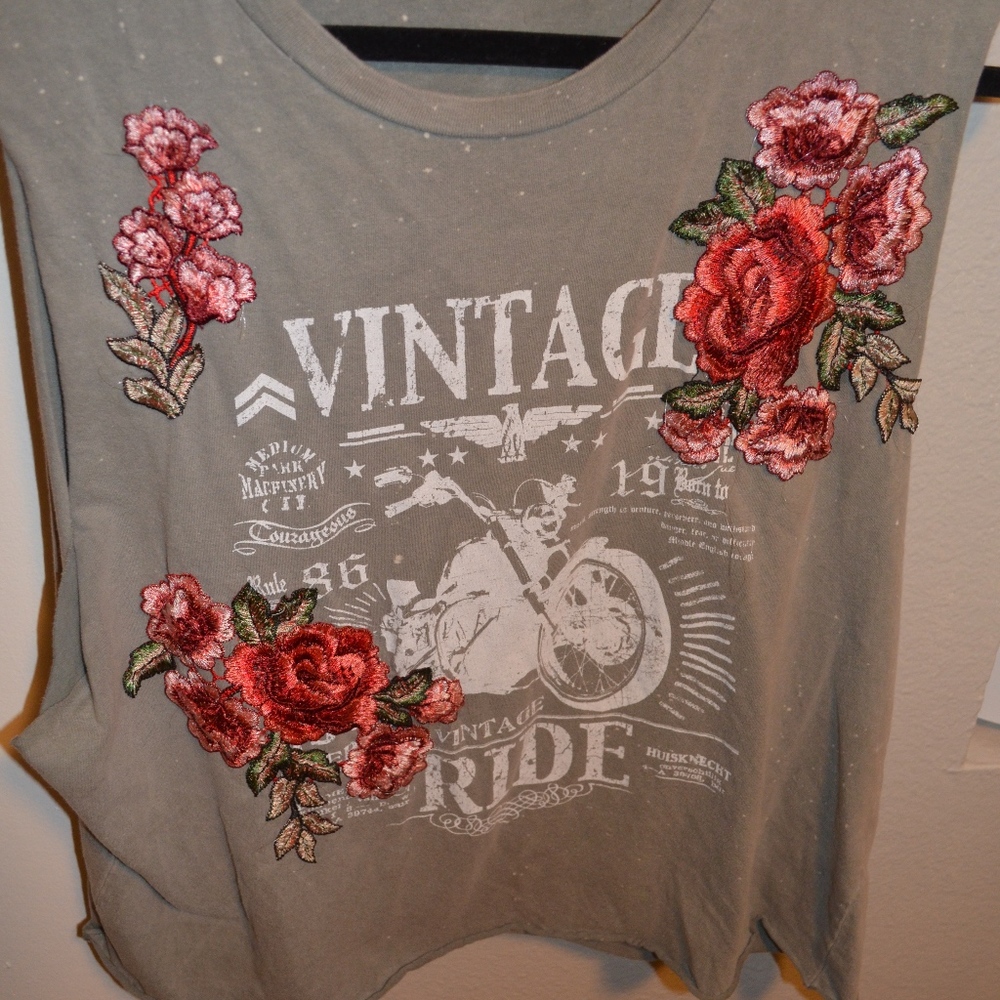 Grey Rose  Shirt