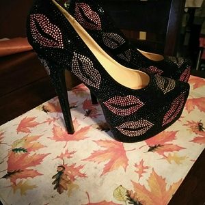 Shii rhinestoned heels