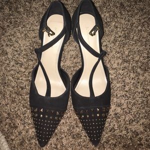 BCBG pointed toe studded pumps