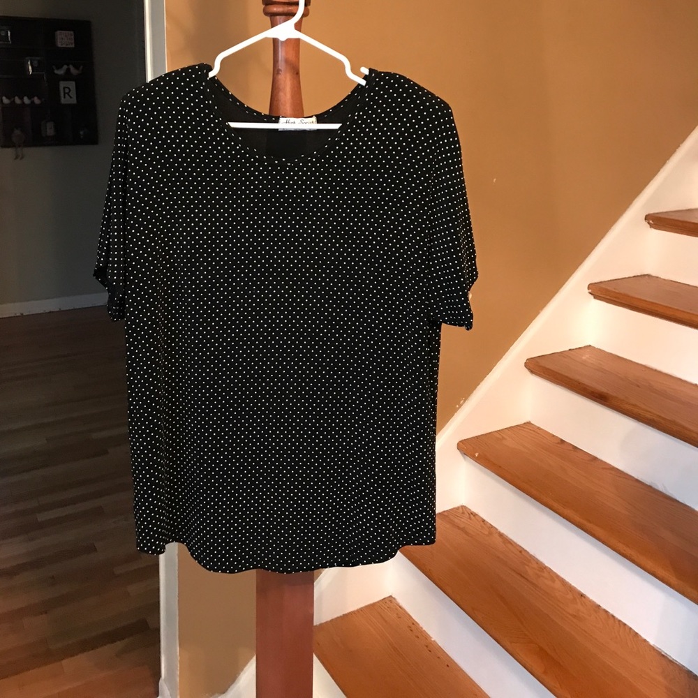 Black Top with White Polkadots