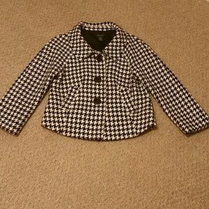 Rafaella Petites Wool Houndstooth Coat
