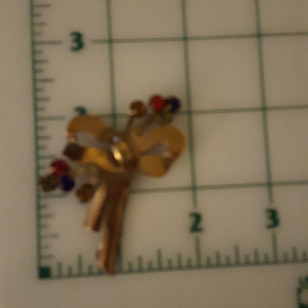 Vintage Brooch Rhinestone Signed - Picture 3 of 4