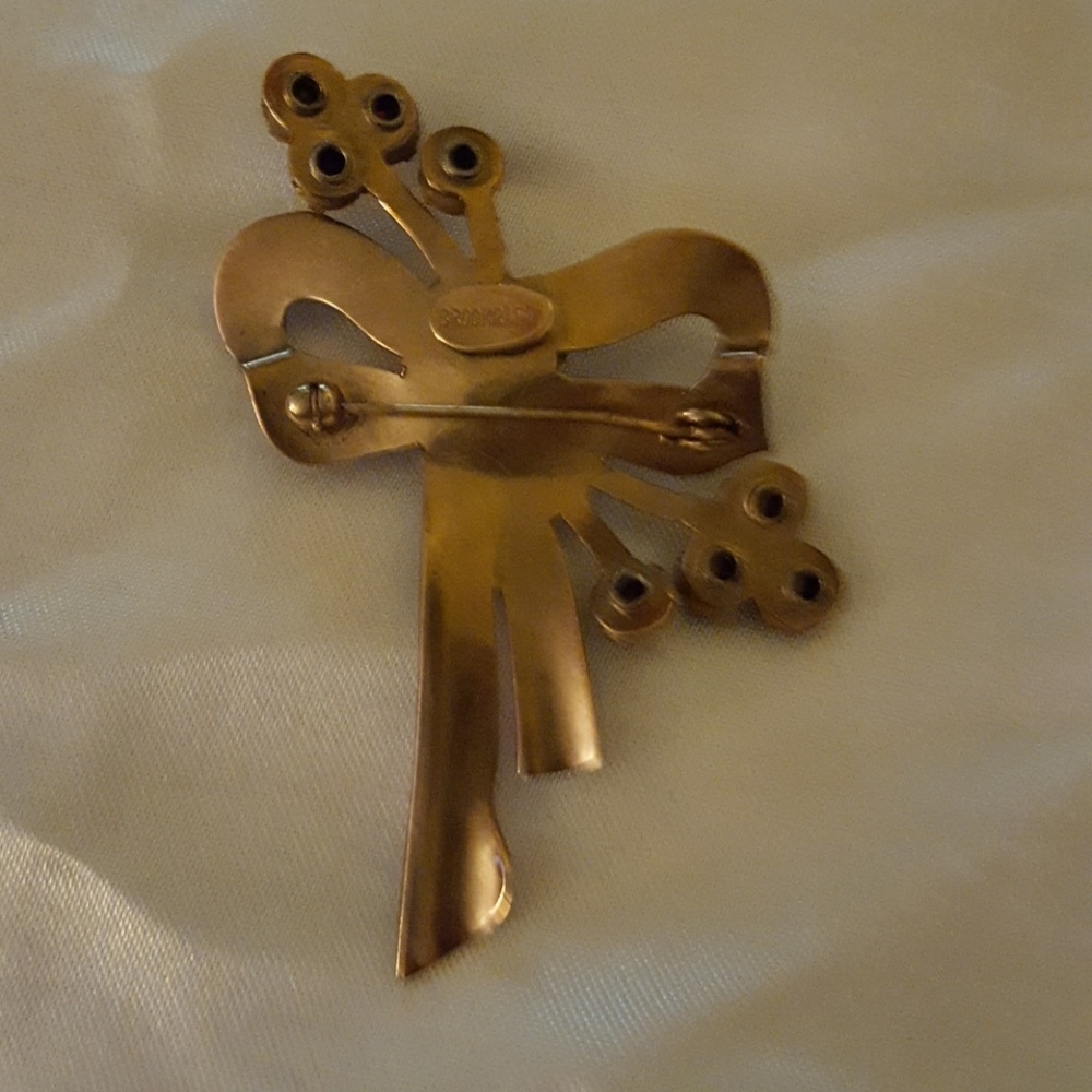Vintage Brooch Rhinestone Signed - Picture 4 of 4