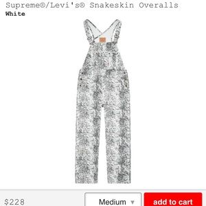 Supreme/ Levi’s snakeskin overalls