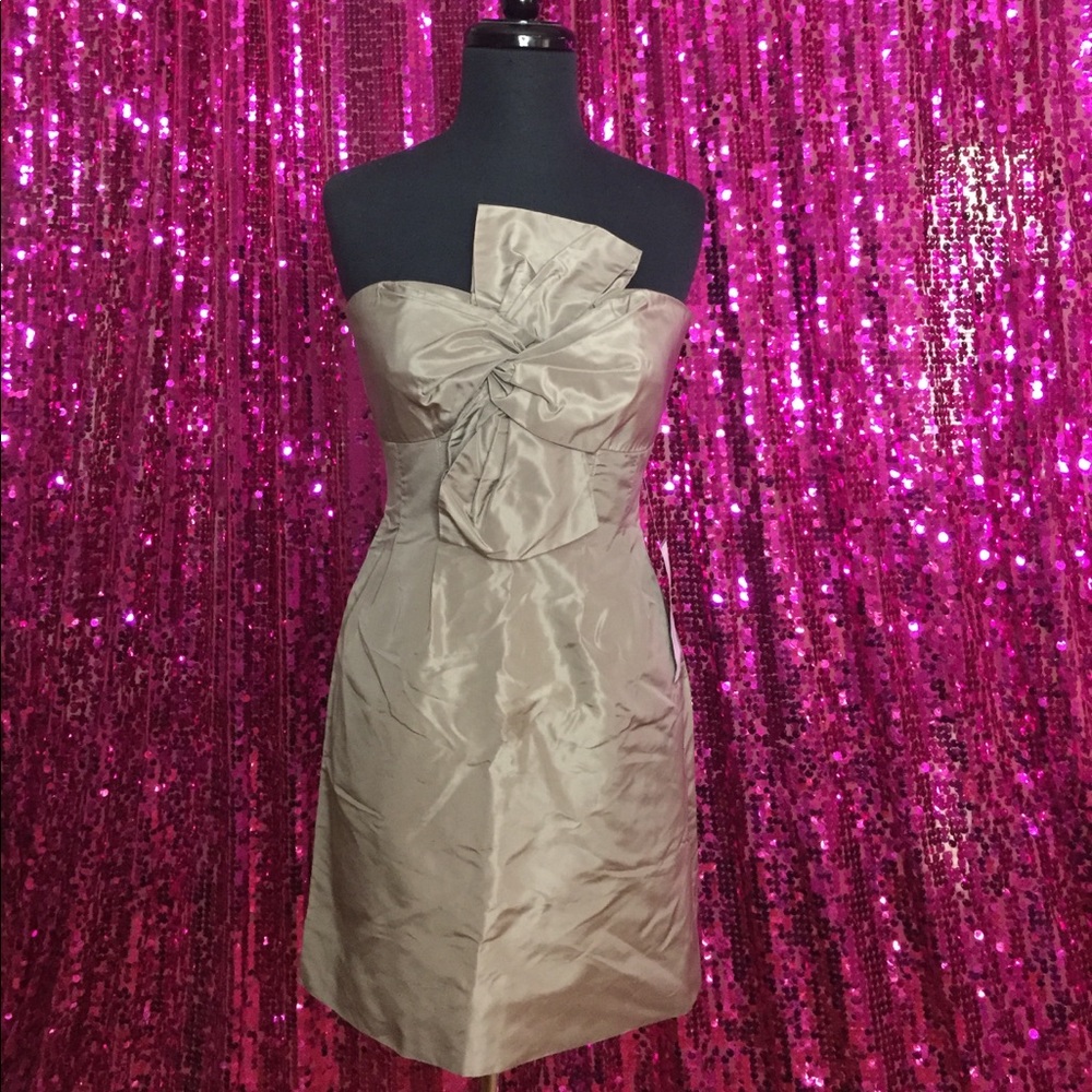 J Crew Short Bow Front Cocktail Dress