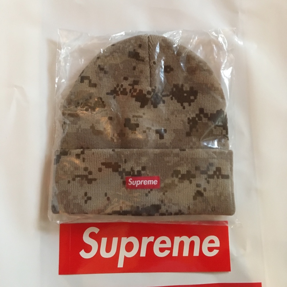 Supreme Beanie Tan desert digital camo