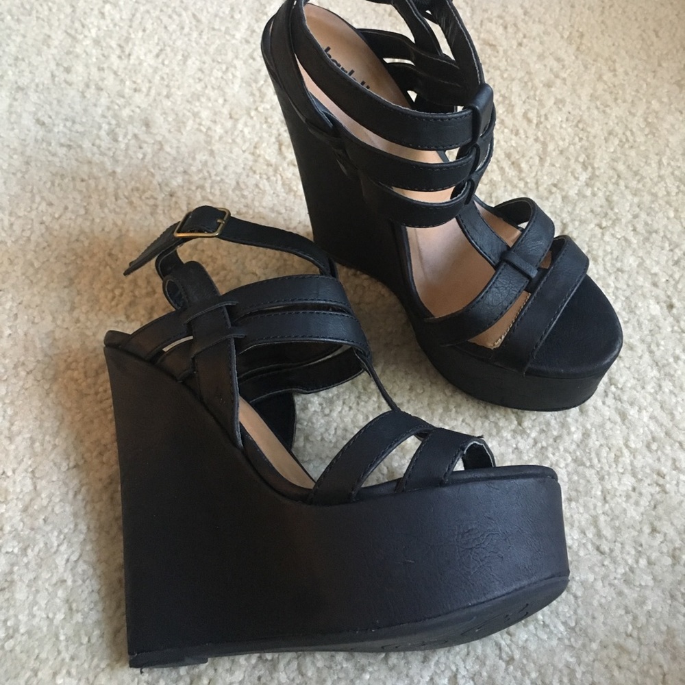 Strappy wedges