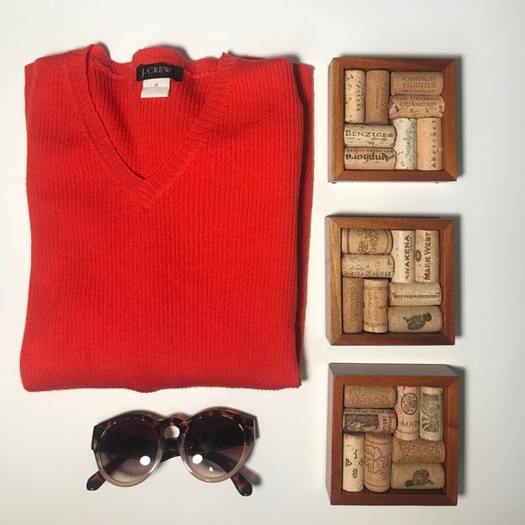 J. CREW Ribbed 100% Merino Wool Sweater, Size M - Picture 1 of 3