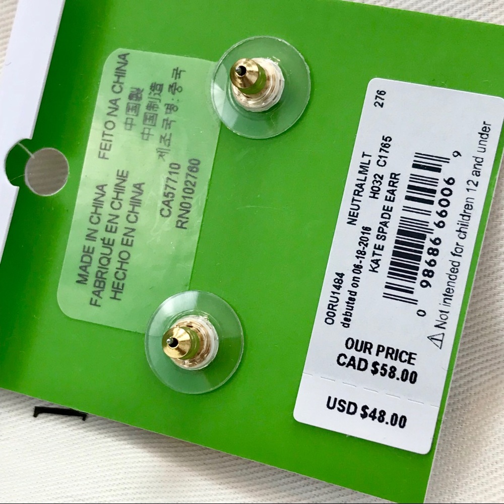 Kate Spade Cluster Earrings in Neutral Multicolor - Picture 5 of 8