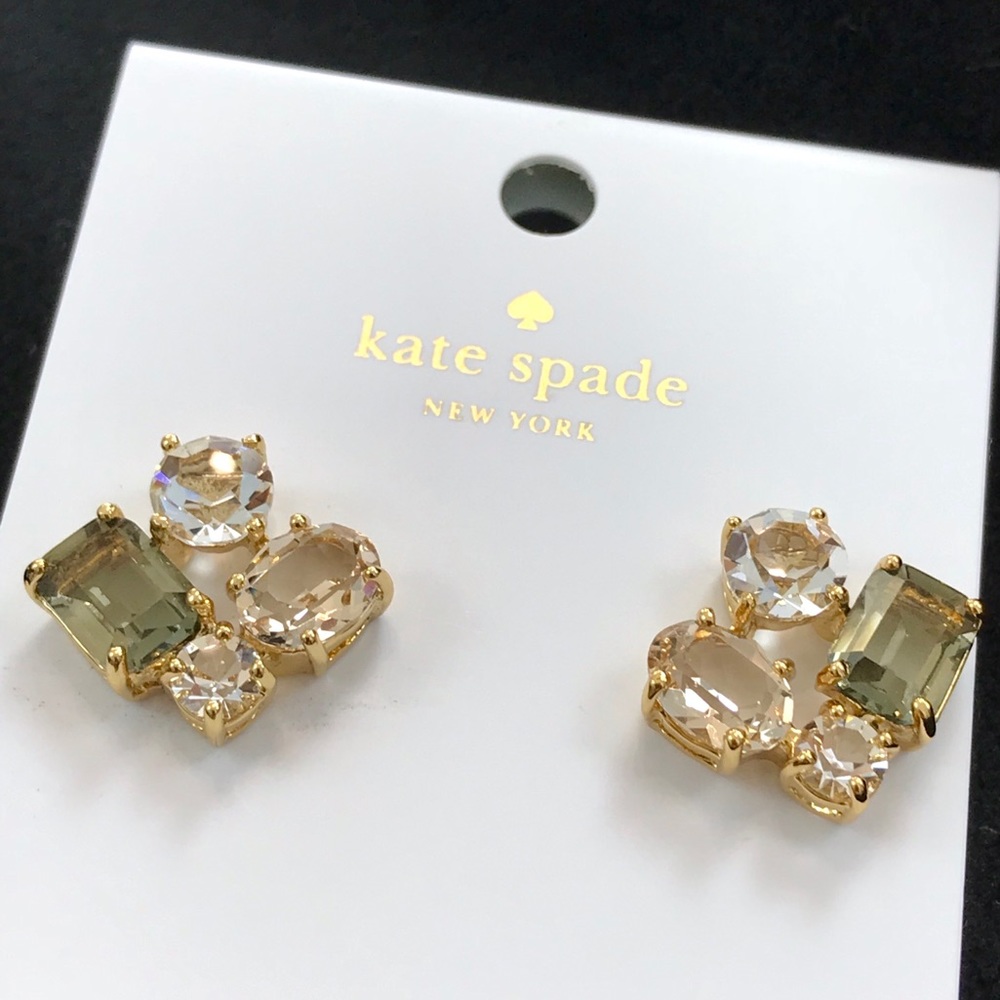 Kate Spade Cluster Earrings in Neutral Multicolor - Picture 8 of 8