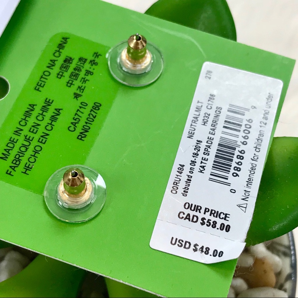 Kate Spade Cluster Earrings in Neutral Multicolor - Picture 3 of 8