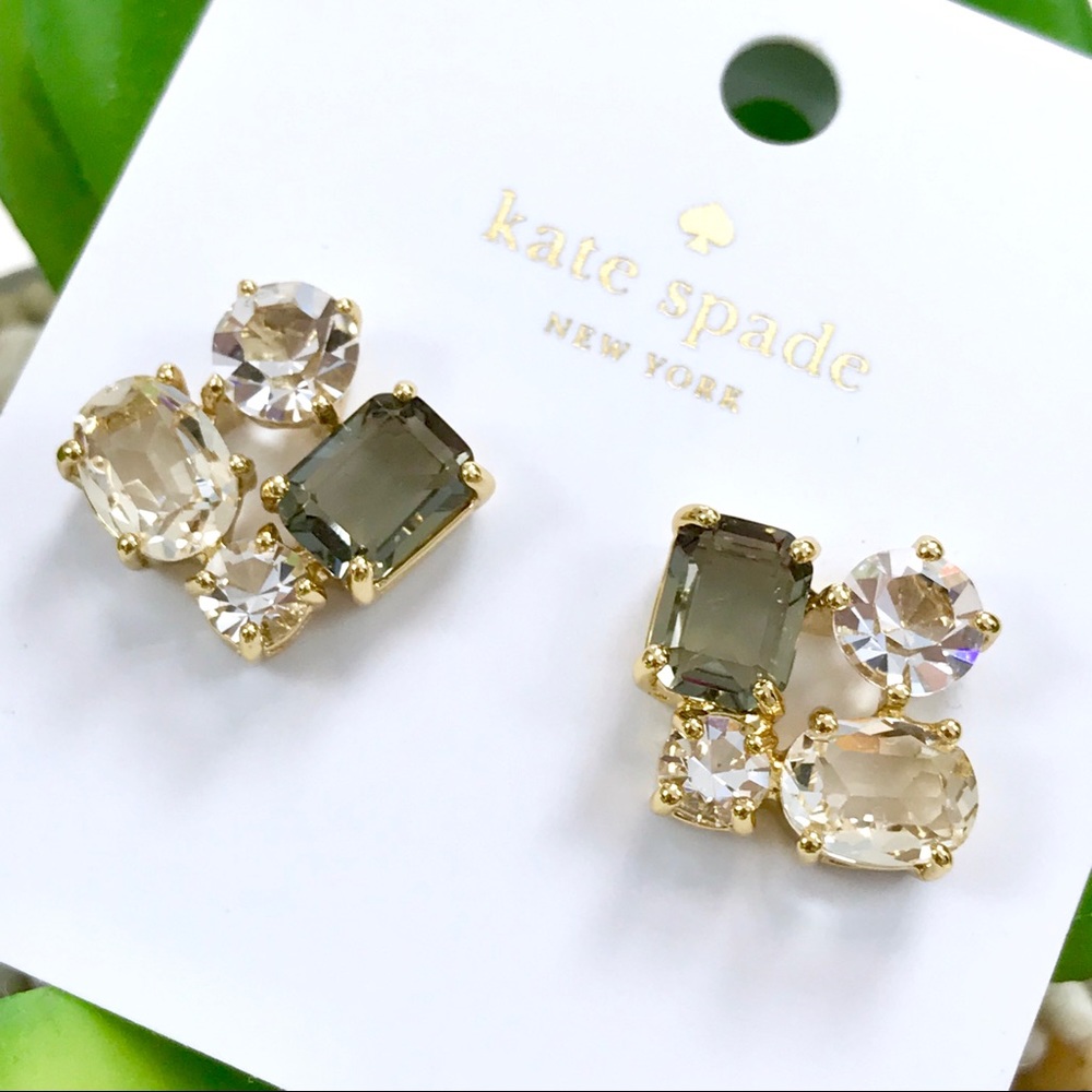 Kate Spade Cluster Earrings in Neutral Multicolor - Picture 2 of 8
