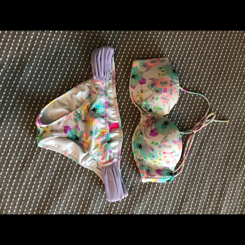 Floral Victoria's Secret swim set