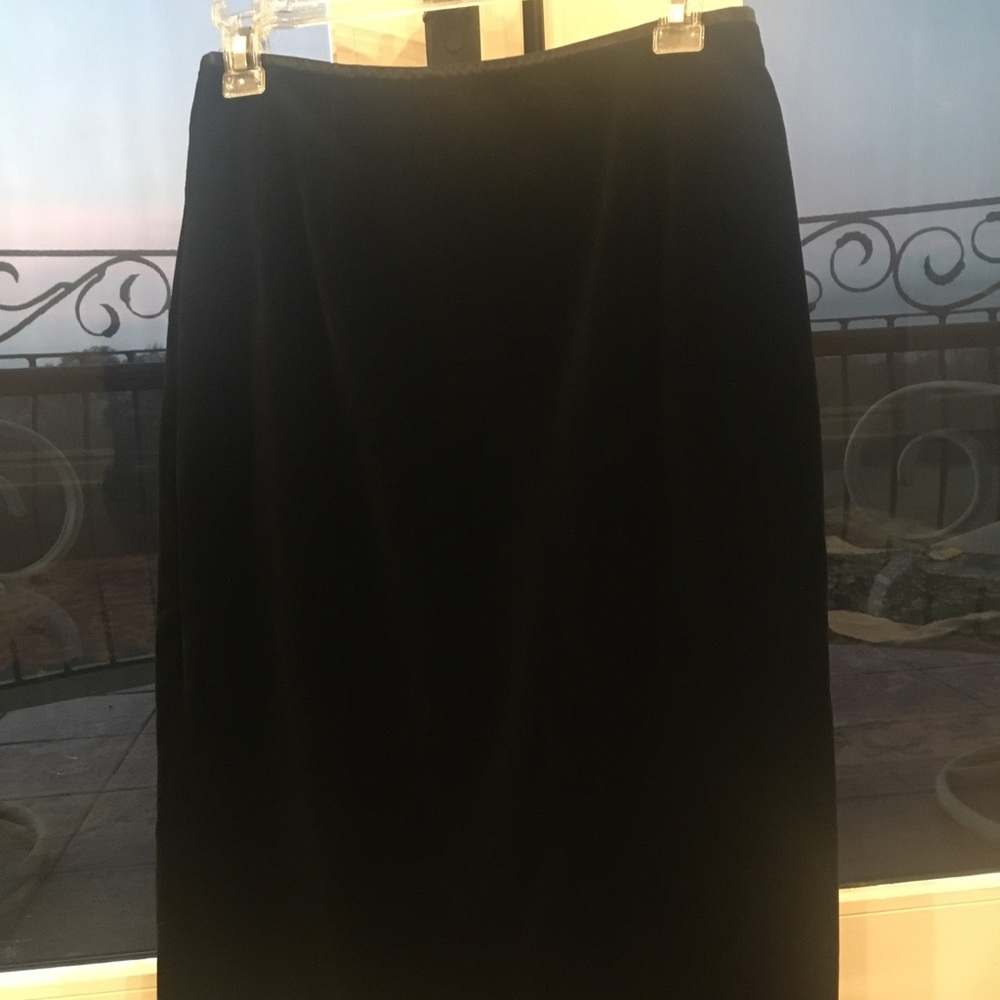 Black velvet skirt
