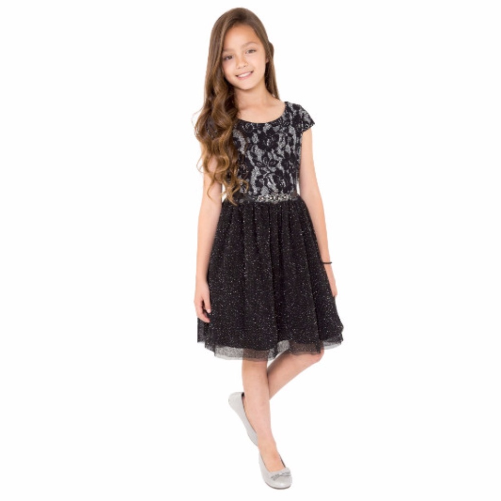 Sleeveless Lace Trim A-line