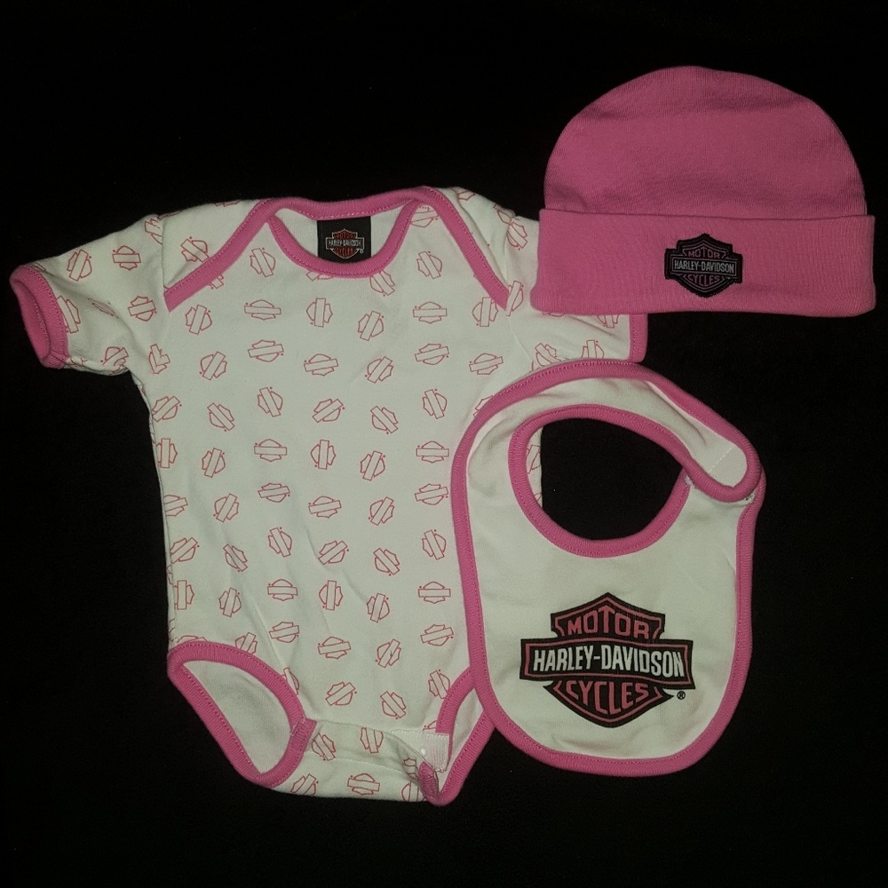 Harley Davidson onesie set