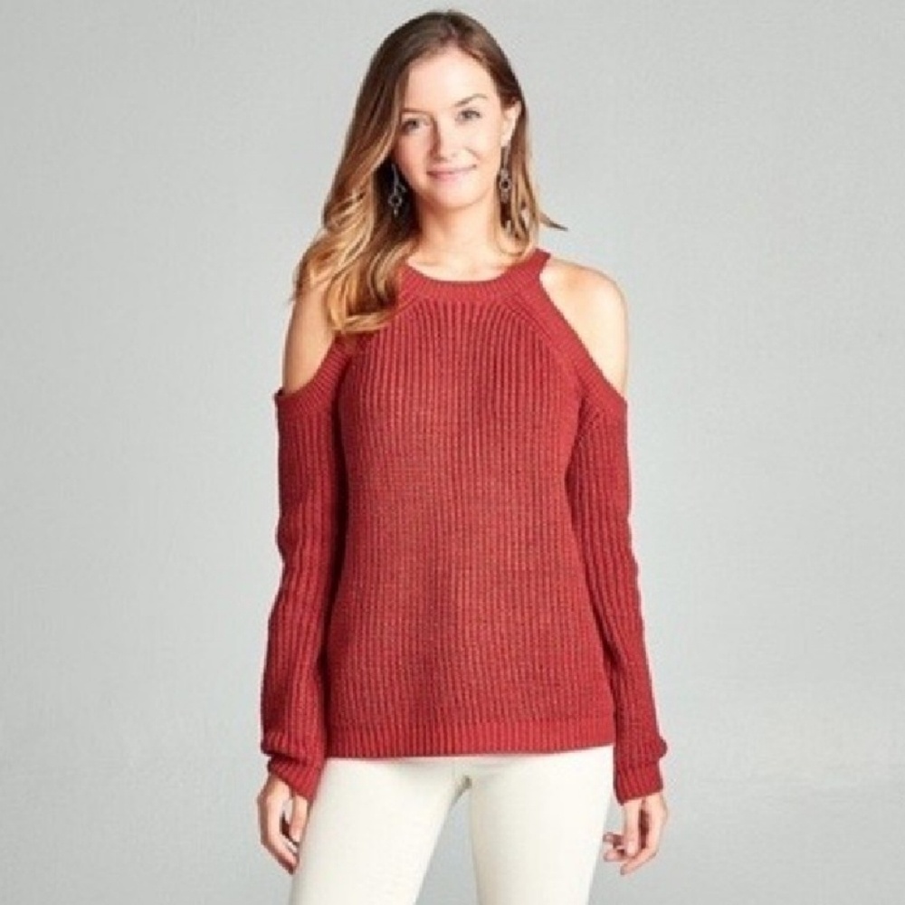 Cold Shoulder Knit Sweater🍁 - Picture 2 of 4